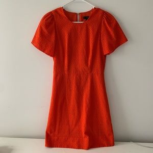 Jcrew red eyelet dress